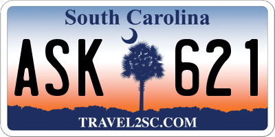 SC license plate ASK621