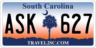 SC license plate ASK627