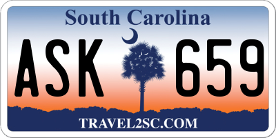 SC license plate ASK659