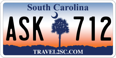 SC license plate ASK712