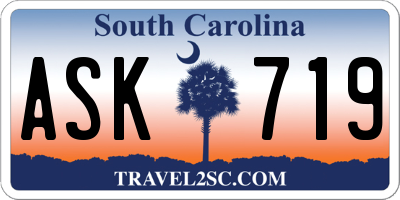 SC license plate ASK719