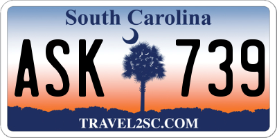 SC license plate ASK739