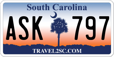 SC license plate ASK797