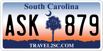 SC license plate ASK879