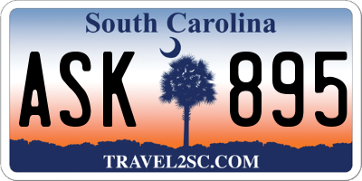 SC license plate ASK895