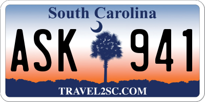SC license plate ASK941