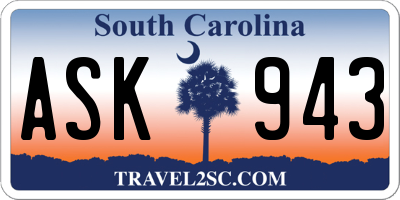 SC license plate ASK943
