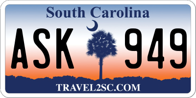 SC license plate ASK949