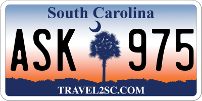 SC license plate ASK975
