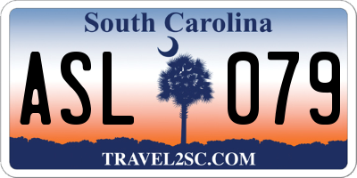 SC license plate ASL079