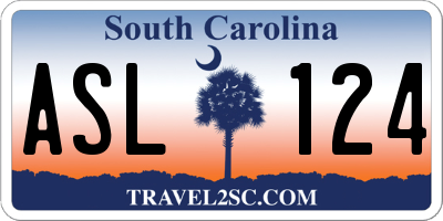 SC license plate ASL124
