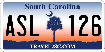 SC license plate ASL126