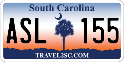 SC license plate ASL155