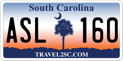SC license plate ASL160