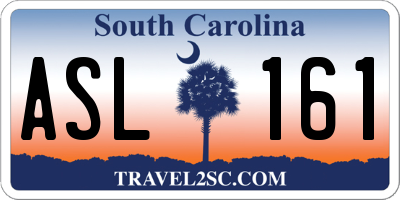 SC license plate ASL161