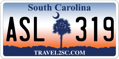 SC license plate ASL319