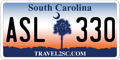 SC license plate ASL330