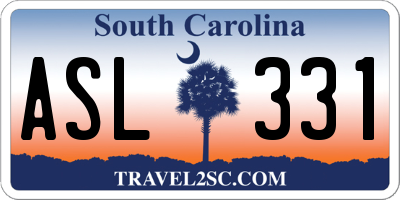 SC license plate ASL331