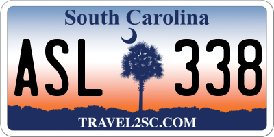 SC license plate ASL338