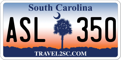 SC license plate ASL350