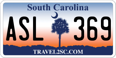 SC license plate ASL369