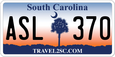 SC license plate ASL370