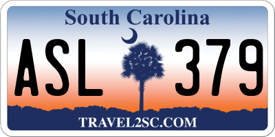 SC license plate ASL379