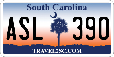 SC license plate ASL390