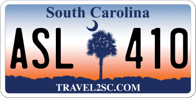 SC license plate ASL410
