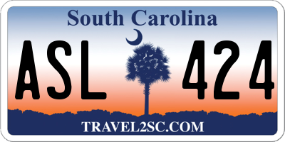 SC license plate ASL424
