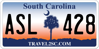 SC license plate ASL428