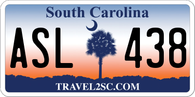 SC license plate ASL438