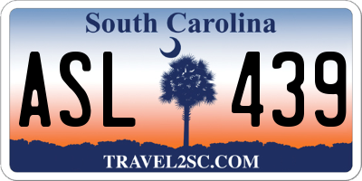 SC license plate ASL439