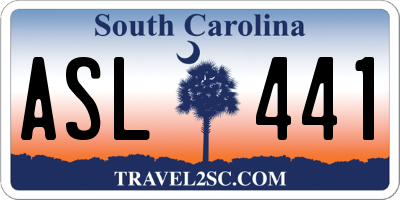 SC license plate ASL441