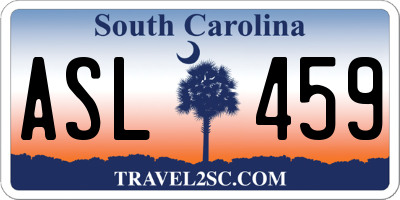 SC license plate ASL459