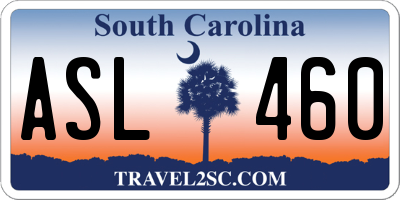 SC license plate ASL460