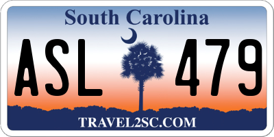 SC license plate ASL479