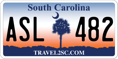 SC license plate ASL482