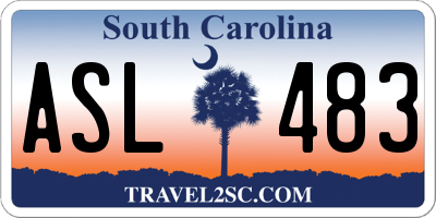 SC license plate ASL483
