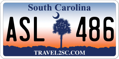 SC license plate ASL486