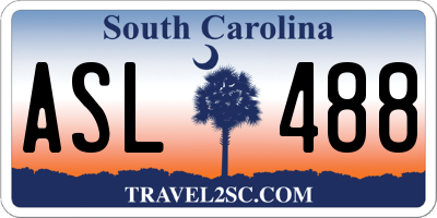 SC license plate ASL488