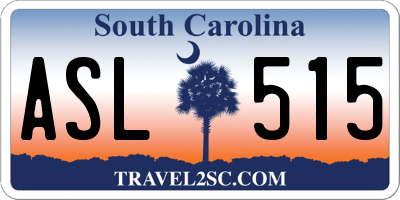 SC license plate ASL515