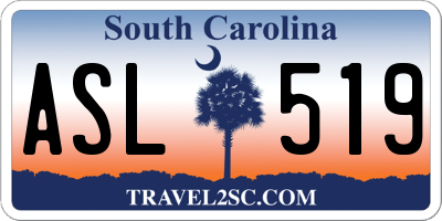 SC license plate ASL519