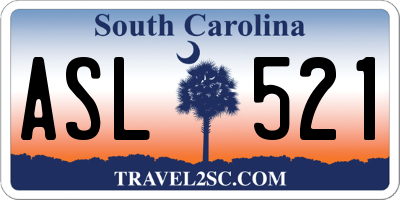 SC license plate ASL521
