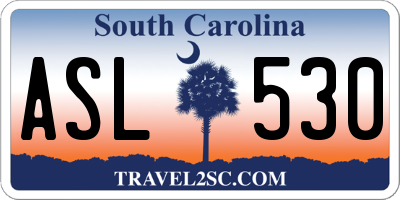 SC license plate ASL530
