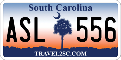 SC license plate ASL556