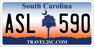 SC license plate ASL590