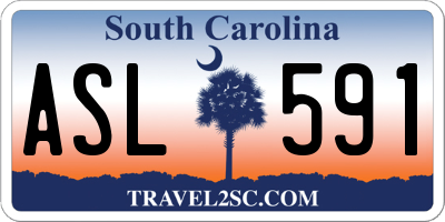 SC license plate ASL591