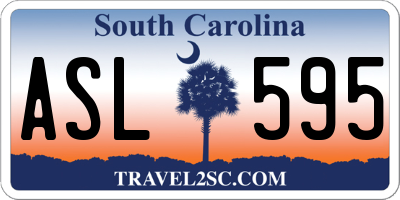 SC license plate ASL595