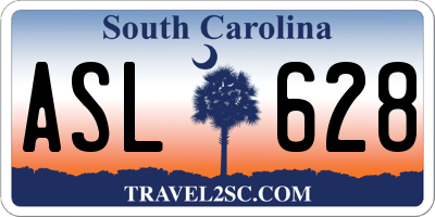 SC license plate ASL628